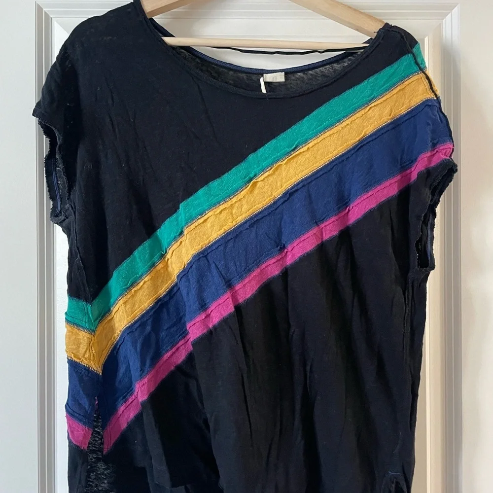 Free People Colorful Striped Women's Top - Picture 2 of 3